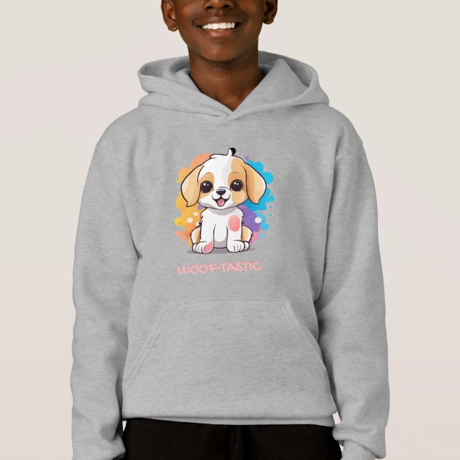 Cute Puppy med färgfläckar T Shirt (Framsida)