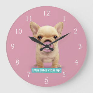 Cute Puppy med Nappar Stor Klocka