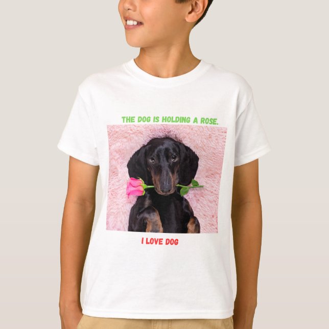 Cute Puppy med Ro Kids T-Shirt (Framsida)