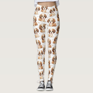 Cute Puppy Mönster Leggings