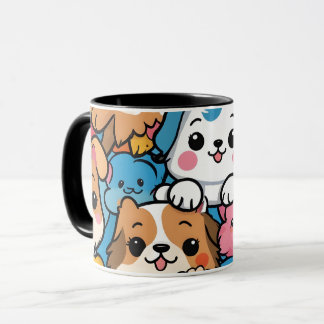Cute puppy mönster mugg kopp