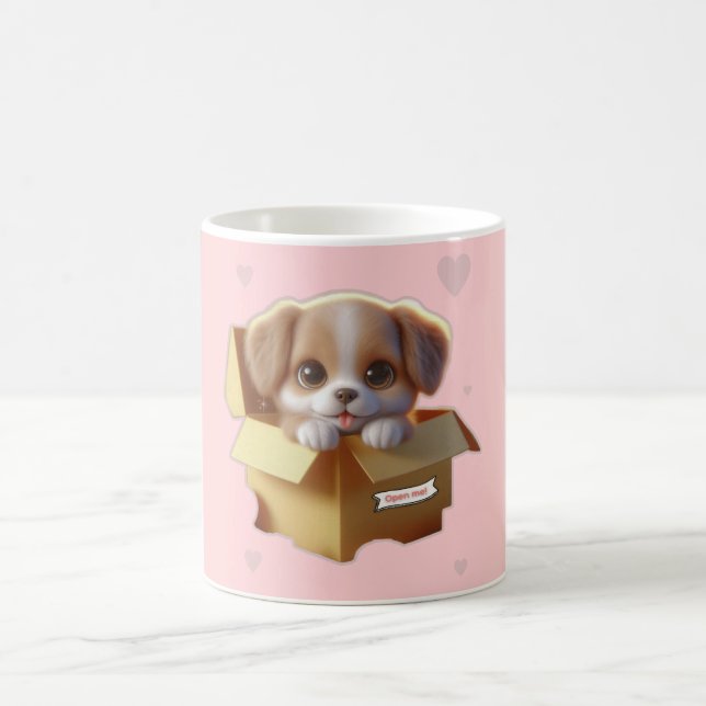 Cute Puppy Mug | Kawaii Dog Gift Kaffemugg (Center)