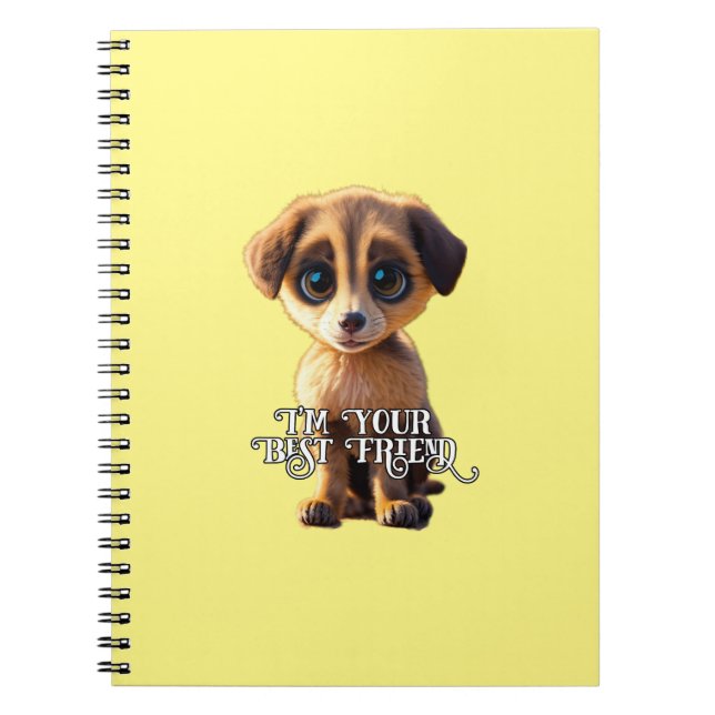Cute puppy Notebook Anteckningsbok (Framsidan)