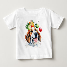Cute puppy och frukter t shirt