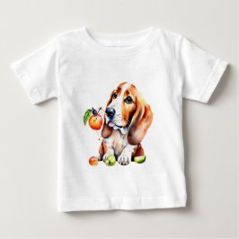 Cute puppy och frukter t shirt