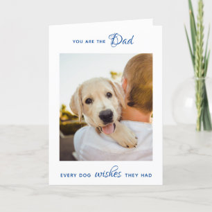 Cute Puppy Pappa Pet Photo Fars dag Helgkort
