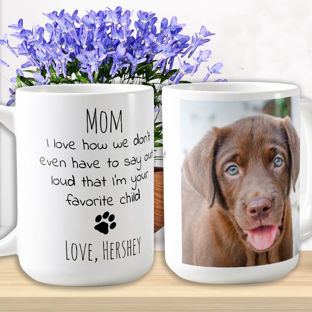 Cute Puppy Pet Photo Personlig Hund Mamma Kaffemugg (Skapare uppladdad)