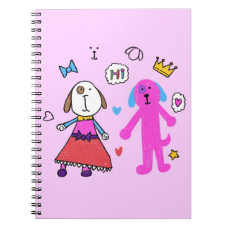 Cute Puppy Pink Spiral Photo Notebook Anteckningsbok