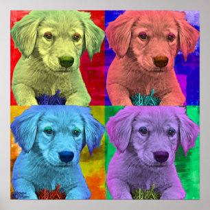 Cute Puppy Pop Art stil Poster