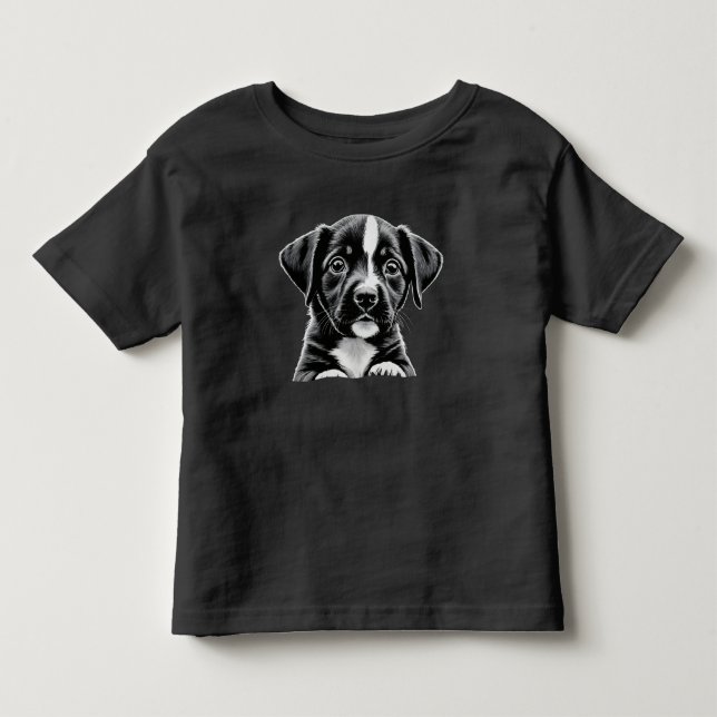 Cute Puppy Portrait T-shirt – Adorable Dog Lover (Framsida)