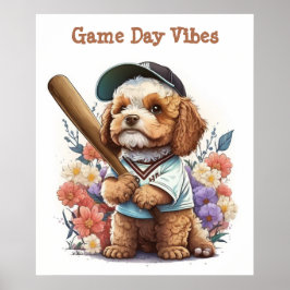 Cute Puppy Poster baskiska