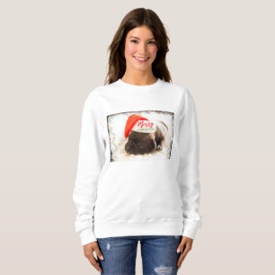 Cute Puppy Pug in a Red Santa Hat jul T Shirt