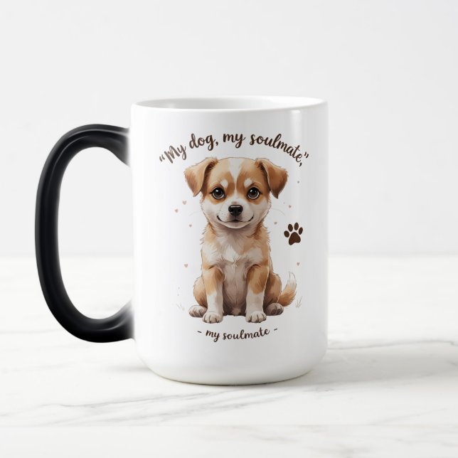 Cute Puppy Quote Morphing Mugg (15 oz) (Vänster)