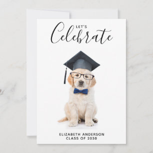 Cute Puppy Student Studentfest Inbjudningar