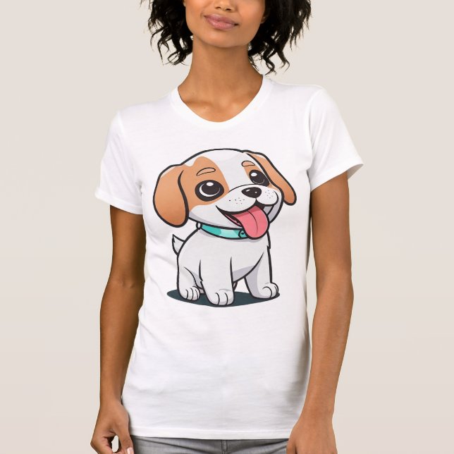 Cute Puppy T Shirt (Framsida)