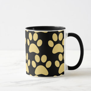Cute Puppy Tass avtryck Tan Black Mugg