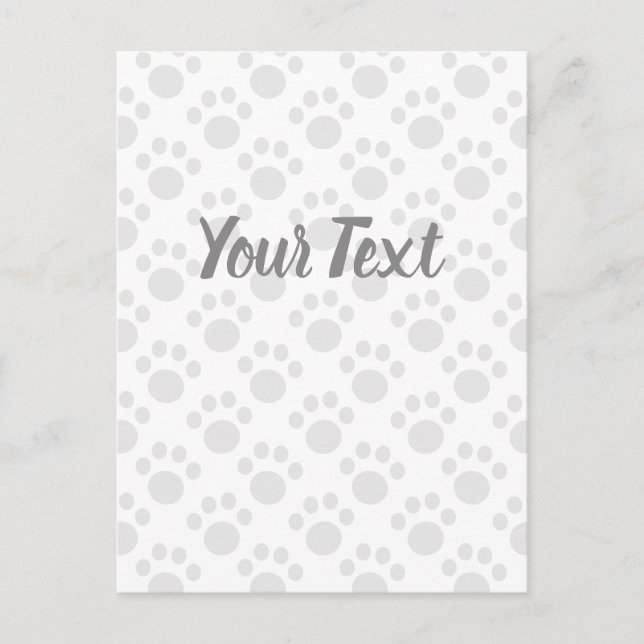 Cute Puppy Tass Mönster Helg Vykort (Framsida)