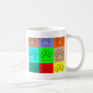 Cute Puppy Tass på kvadrater Kaffemugg