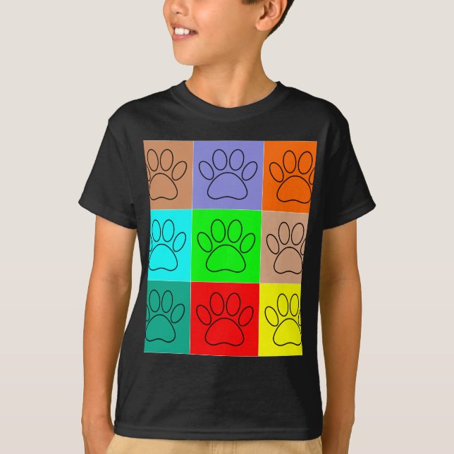 Cute Puppy Tass på kvadrater T Shirt (Framsida)