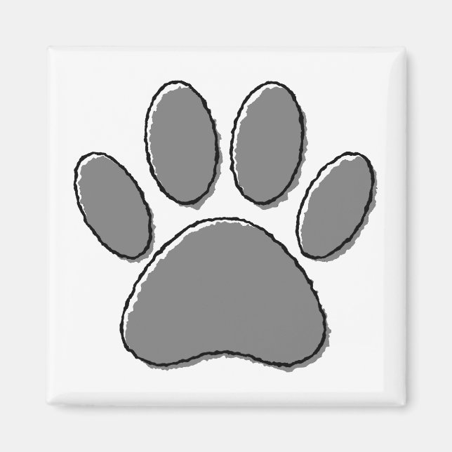 Cute Puppy Tass Teckning Magnet (Framsidan)