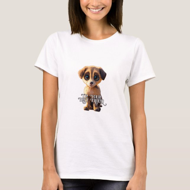 Cute puppy Tshirt T Shirt (Framsida)