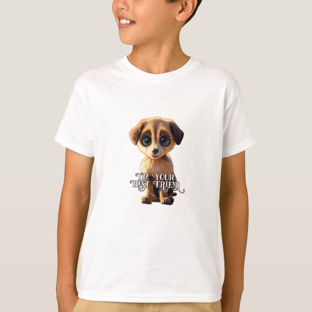 Cute puppy Tshirt T Shirt (Framsida)