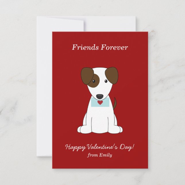Cute Puppy-Valentineser Inbjudningar (Framsida)