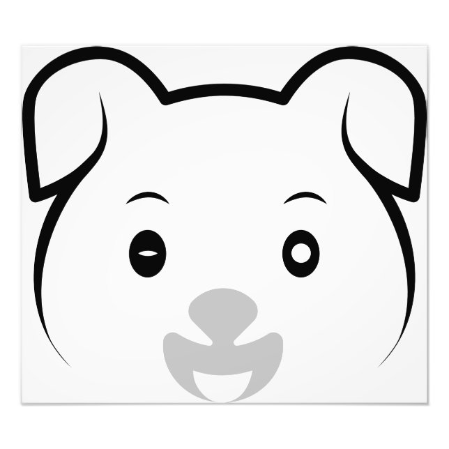 Cute Puppy Wink Fototryck (Framsidan)