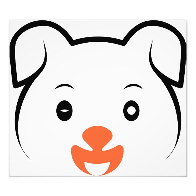 Cute Puppy Wink Fototryck (Framsidan)