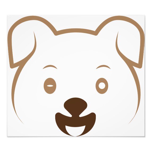 Cute Puppy Wink Fototryck (Framsidan)