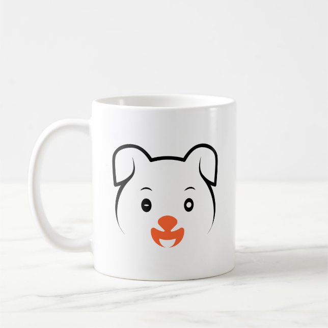 Cute Puppy Wink Kaffemugg (Vänster)