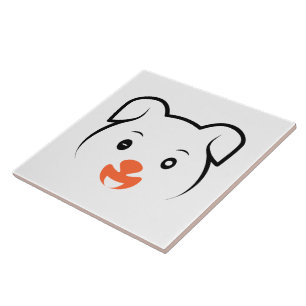 Cute Puppy Wink Kakelplatta