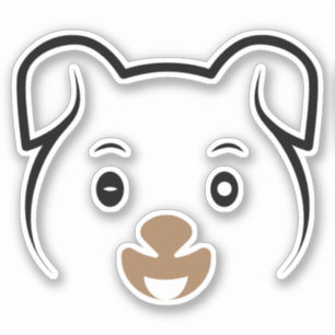Cute Puppy Wink Klistermärken
