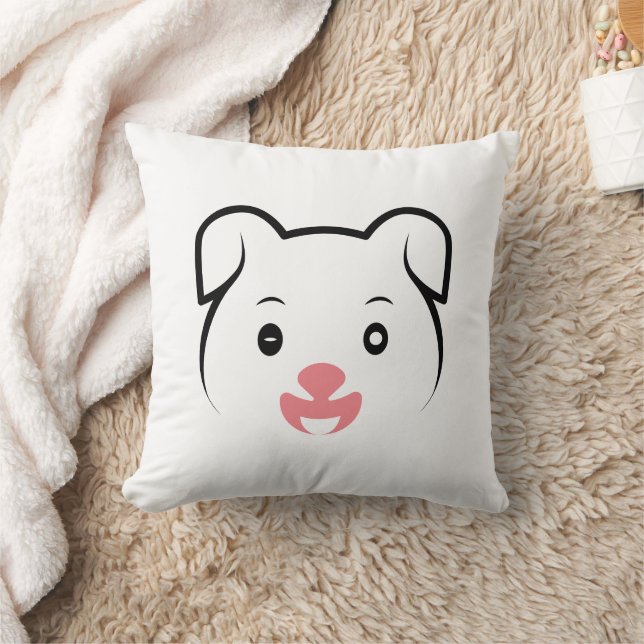 Cute Puppy Wink Kudde (Filt)
