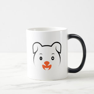 Cute Puppy Wink Magisk Mugg