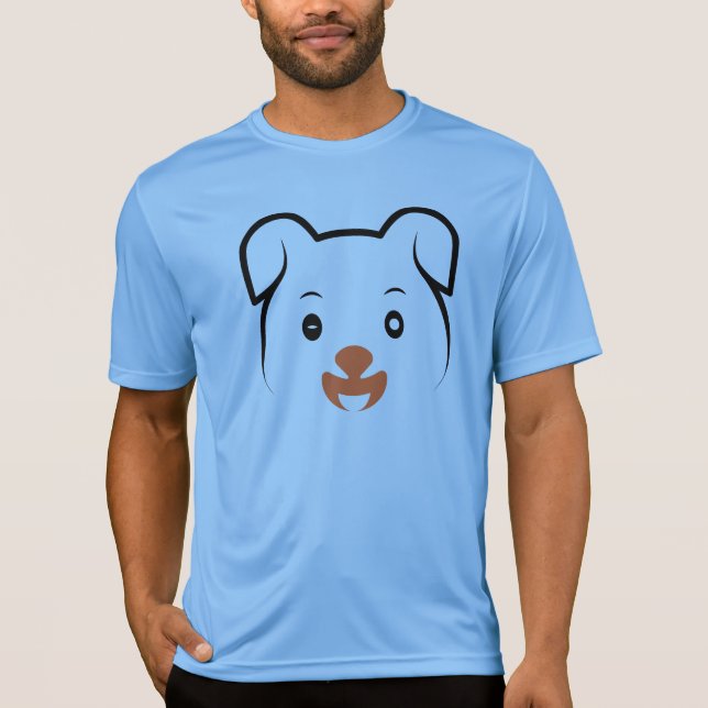 Cute Puppy Wink T Shirt (Framsida)