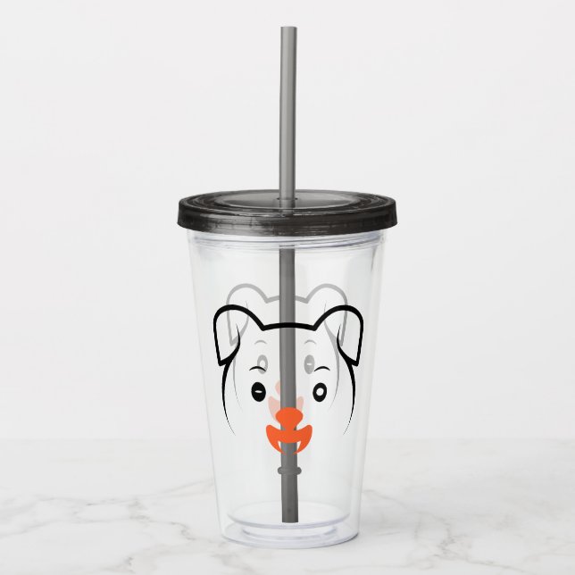 Cute Puppy Wink Take Away Mugg (Framsida)