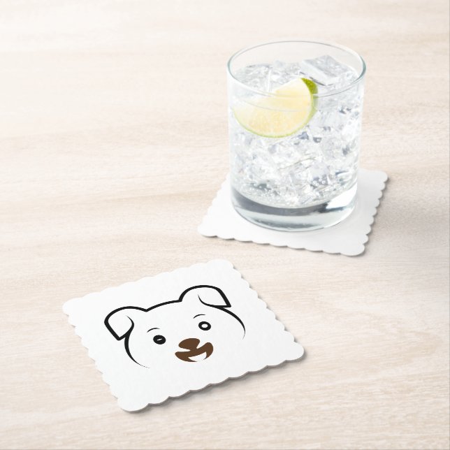 Cute Puppy Wink Underlägg Papper (Insitu)