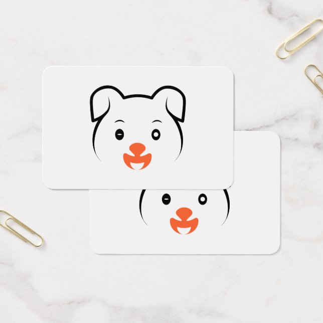 Cute Puppy Wink Visitkort (Kontor)