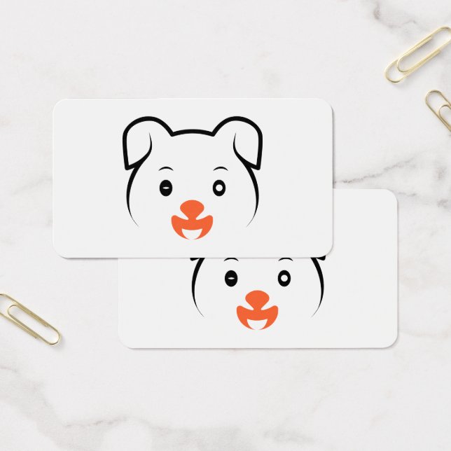 Cute Puppy Wink Visitkort (Kontor)