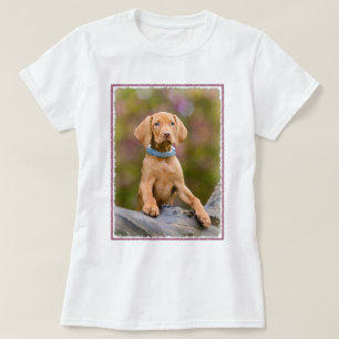 Cute puppyeyed Hungary Vizsla Hund Puppy Photo - T Shirt