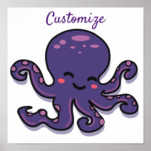 Cute Purple Octopus Thunder_Cove Poster (Framsidan)