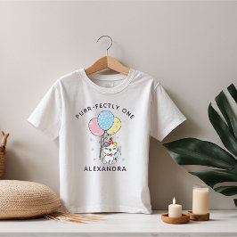 Cute Purr-Fack 1: Katttema 1:a födelsedagen Party T Shirt