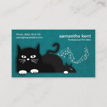 Cute Purring Cats-Elegant Cyan Grunge Pet-plats