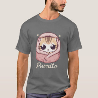 Cute Purrito Cat – Adorable Kitty Pun T Shirt