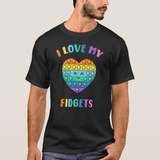 Cute Push it Pop it Game Board Fidget Leksak Kids  T Shirt (Framsida)