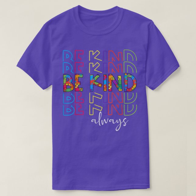 Cute Puzzle Piece Kindness Autism Awareness Month  T Shirt (Design framsida)