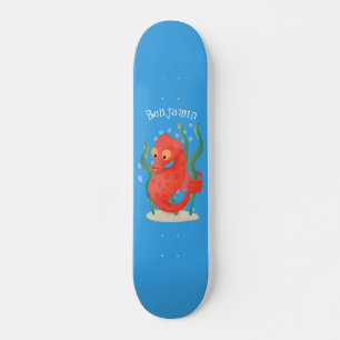 Cute pygmy seahorse tecknad mini skateboard bräda 18,5 cm