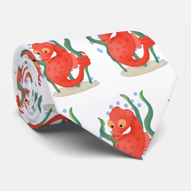 Cute pygmy seahorse tecknad slips (Rullad)