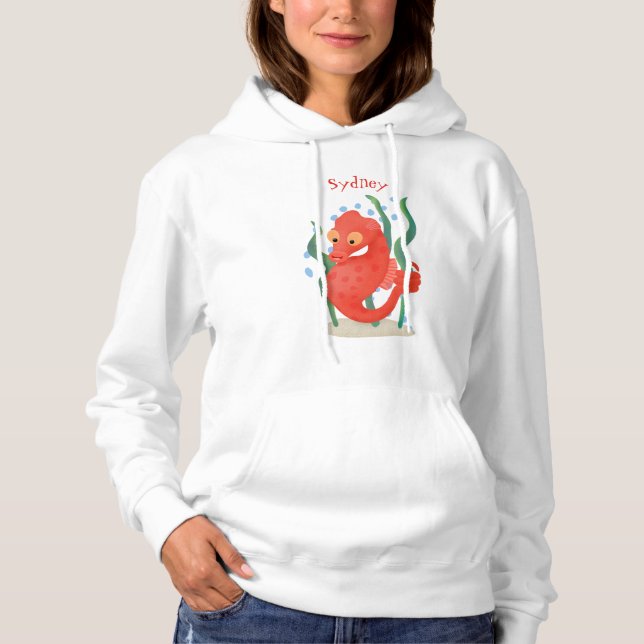 Cute pygmy seahorse tecknad t shirt (Framsida)